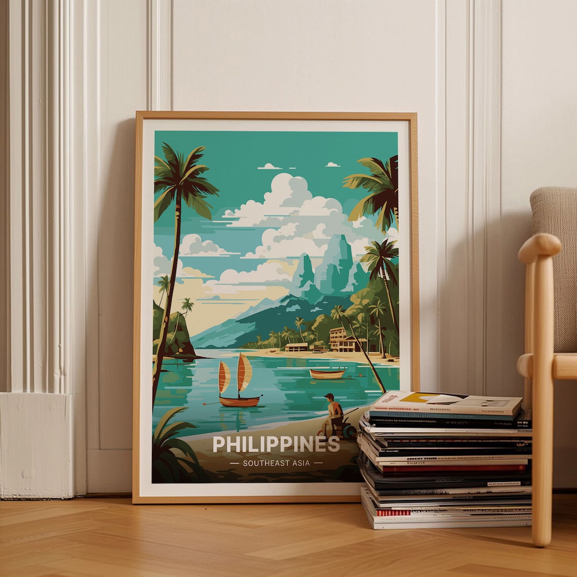Philippines Travel Poster, Wanderlust Wall Art Print
