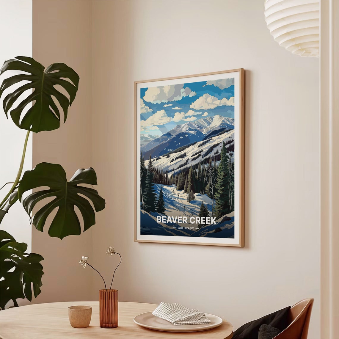 Beaver Creek Colorado Ski Resort Mountain Slopes Winter Poster - Image 2