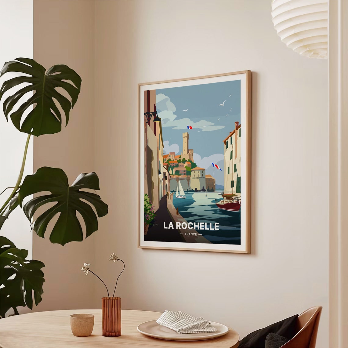 La Rochelle France Travel Poster Vintage Style Wall Art Coastal City Landscape Home Office Decor Gift For Travelers C20 1601 - Image 2