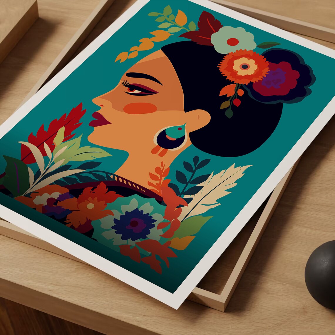 Latina Travel Poster, Eclectic Maximalist Art Print - Image 3