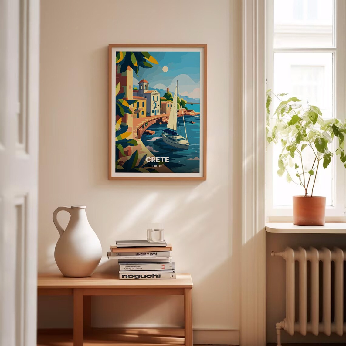 Crete Travel Poster, Chania Cityscape Art Print - Image 4