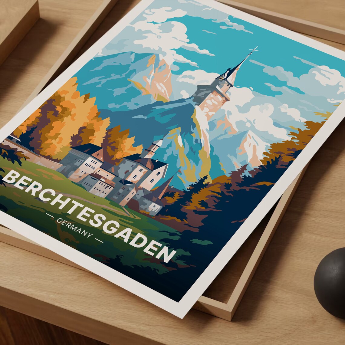 Germany Berchtesgaden Travel Poster, Scenic Landscape - Image 3