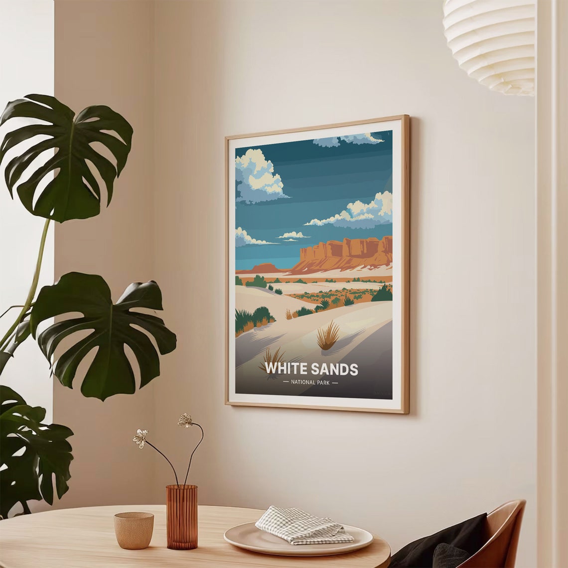 White Sands National Park Desert Dunes Red Rock Mesas Poster - Image 2