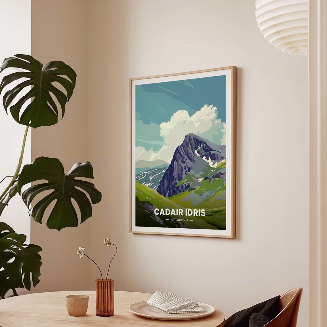 Cadair Idris Snowdonia Poster Craggy Mountain Wales Hiking Art - Image 2