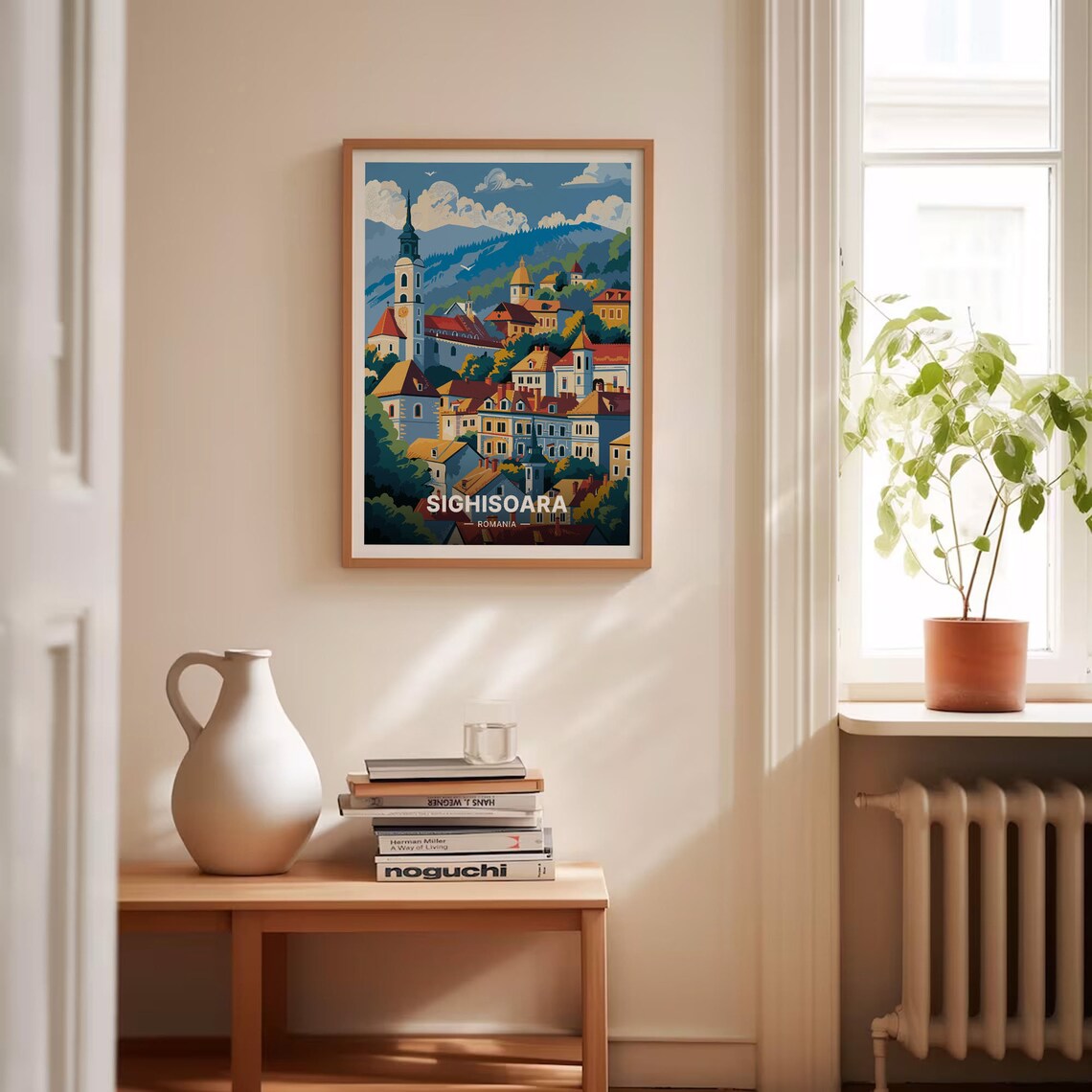 Sighisoara Romania Medieval Old Town Church Spire Travel Poster - Image 4