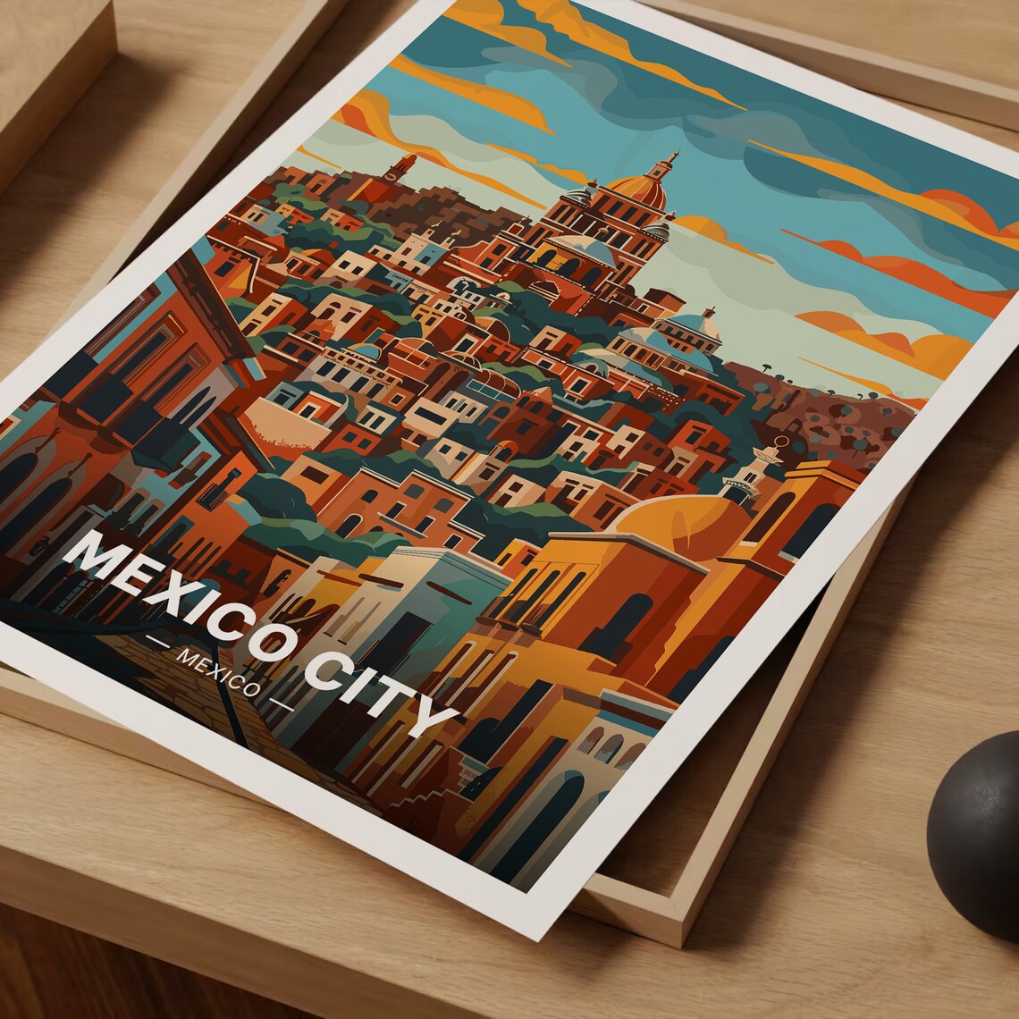 Mexico City Travel Poster, Vibrant Travel Poster - Image 3