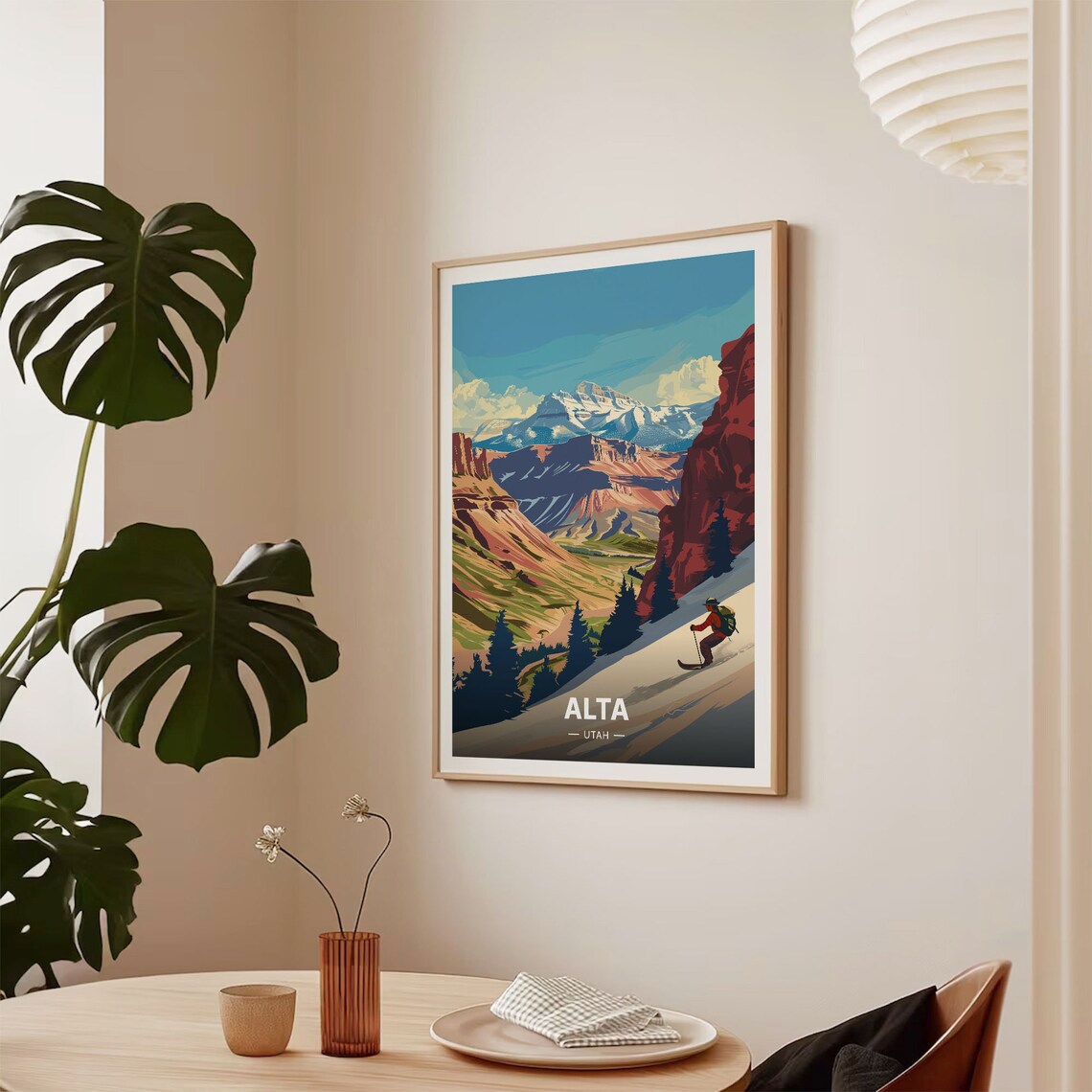 Alta Utah Ski Poster, Rocky Mountains Travel Poster - Image 2