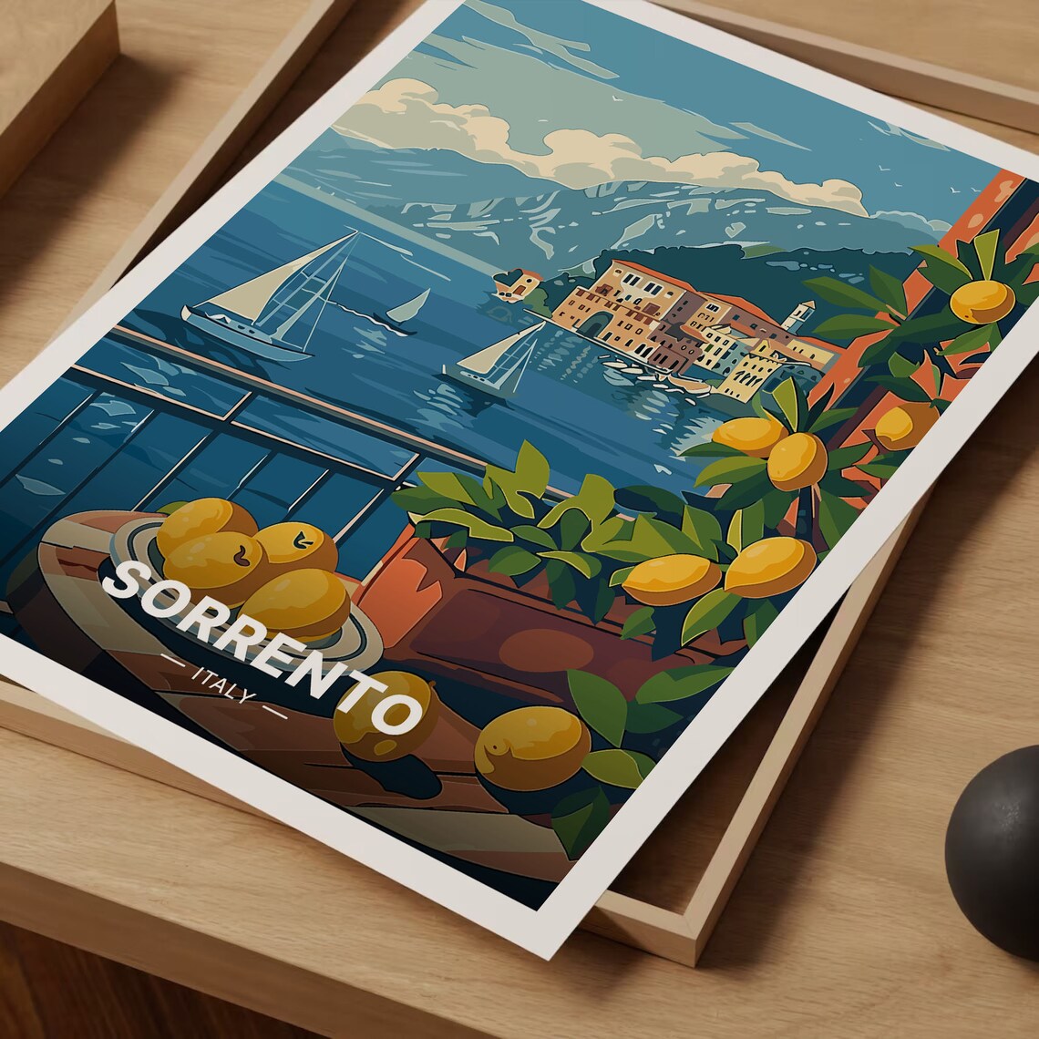 Sorrento Italy Lemon Coast Travel Poster - Image 3