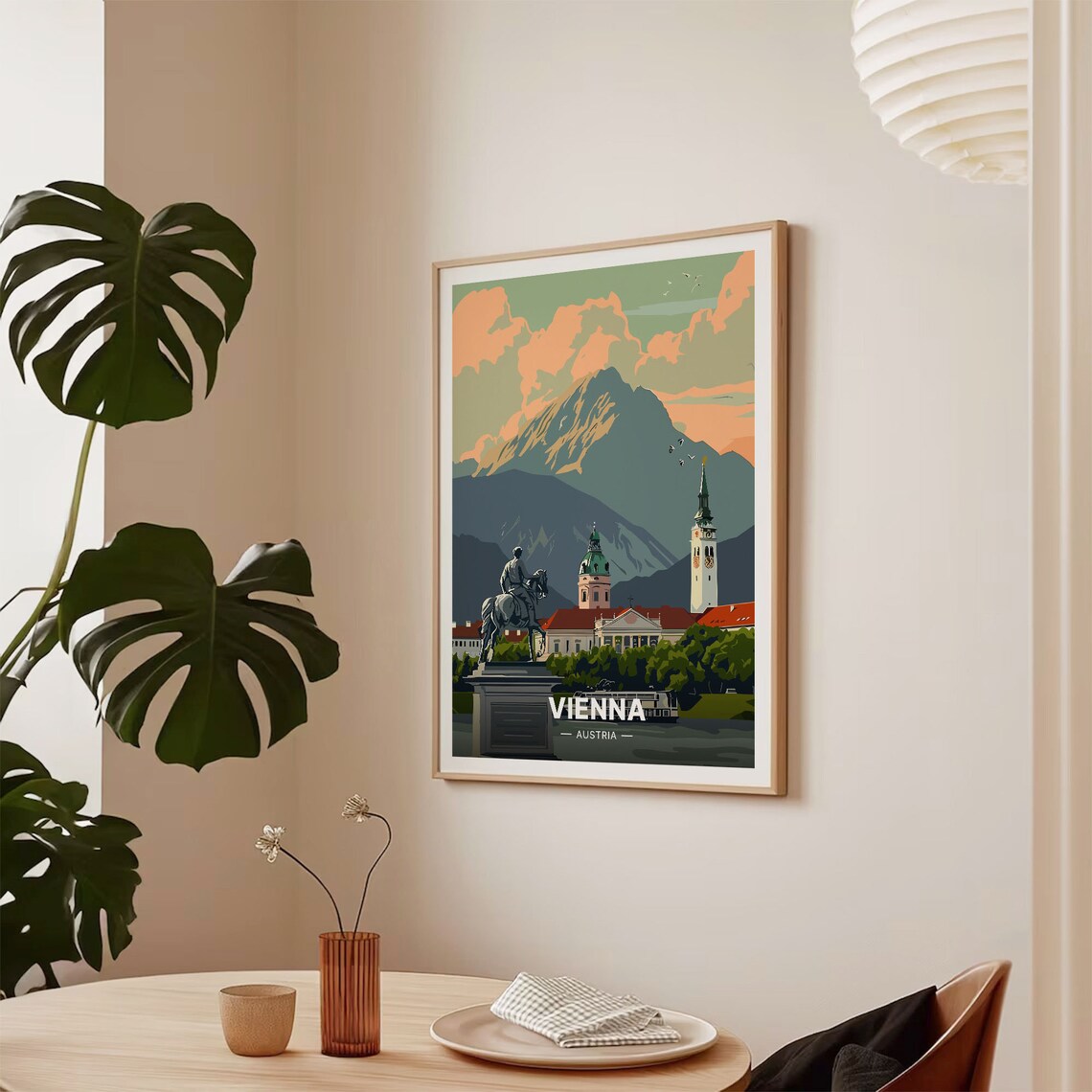 Vienna Austria Retro Travel Poster, European Cityscape - Image 2