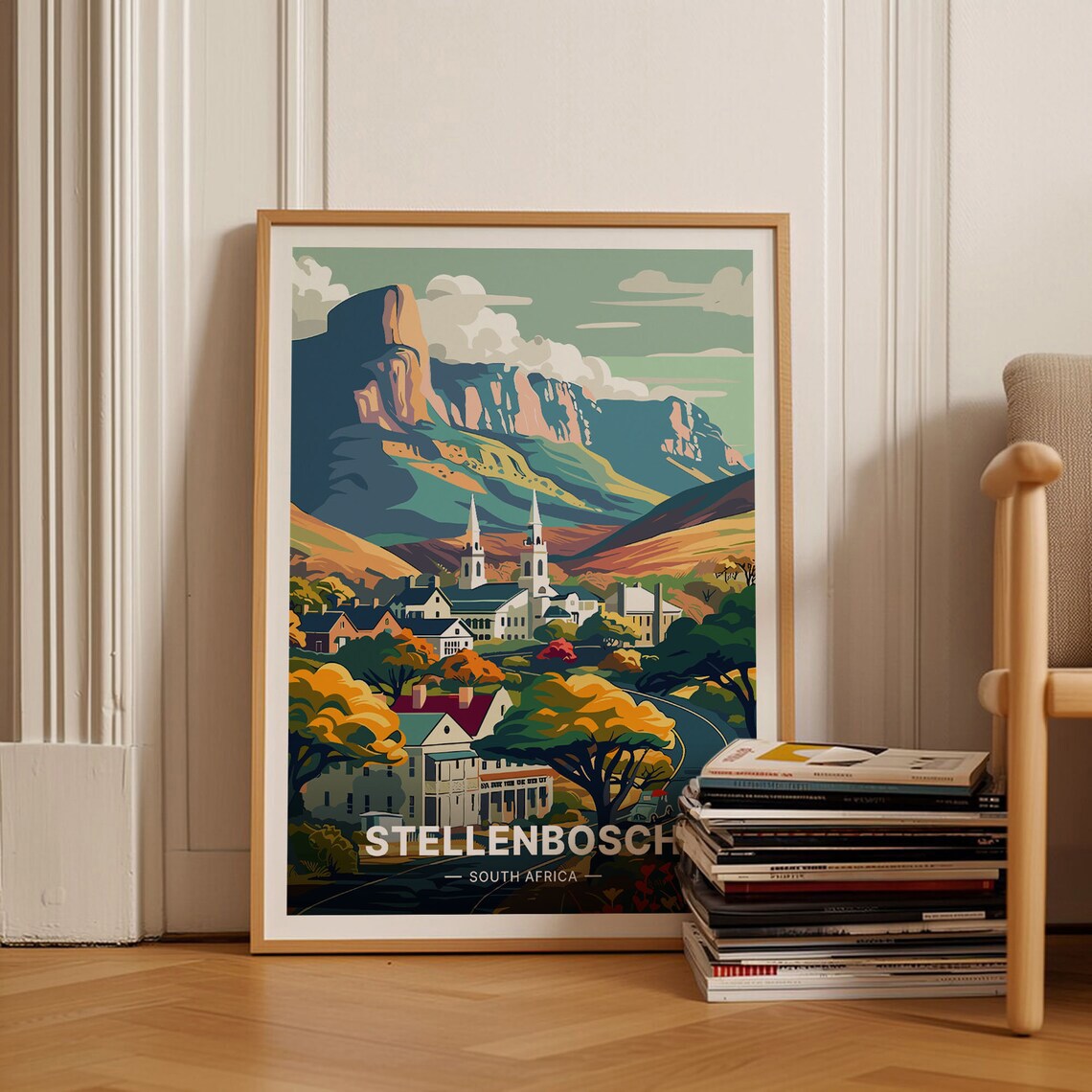 Stellenbosch South Africa Travel Poster, Travel Poster