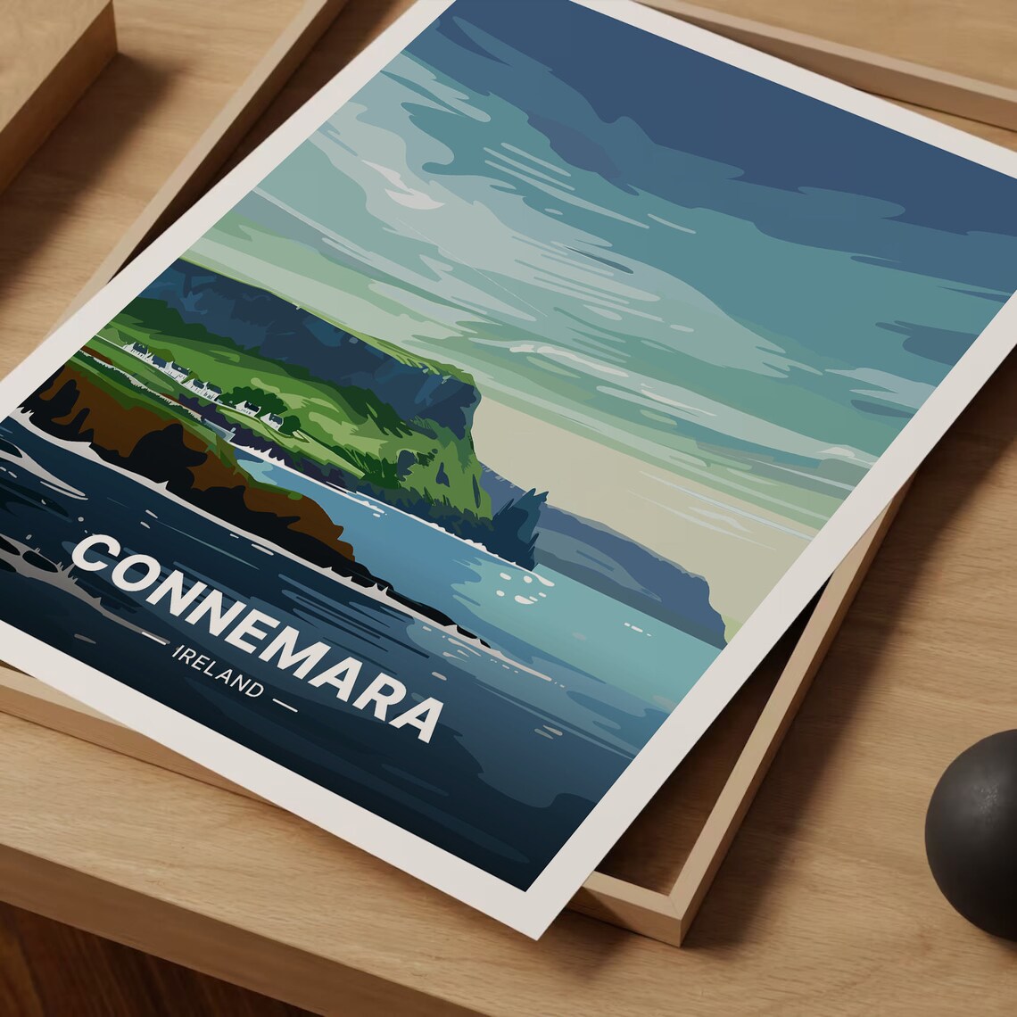 Connemara Landscape Travel Poster, County Galway Ireland - Image 3
