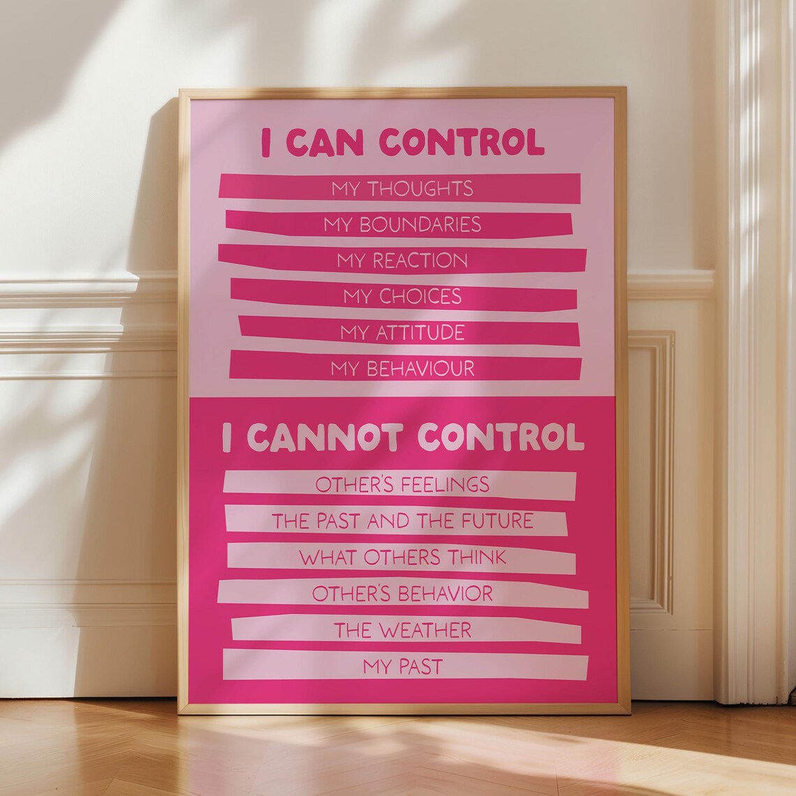 What I Can And Cannot Control - Therapy Print