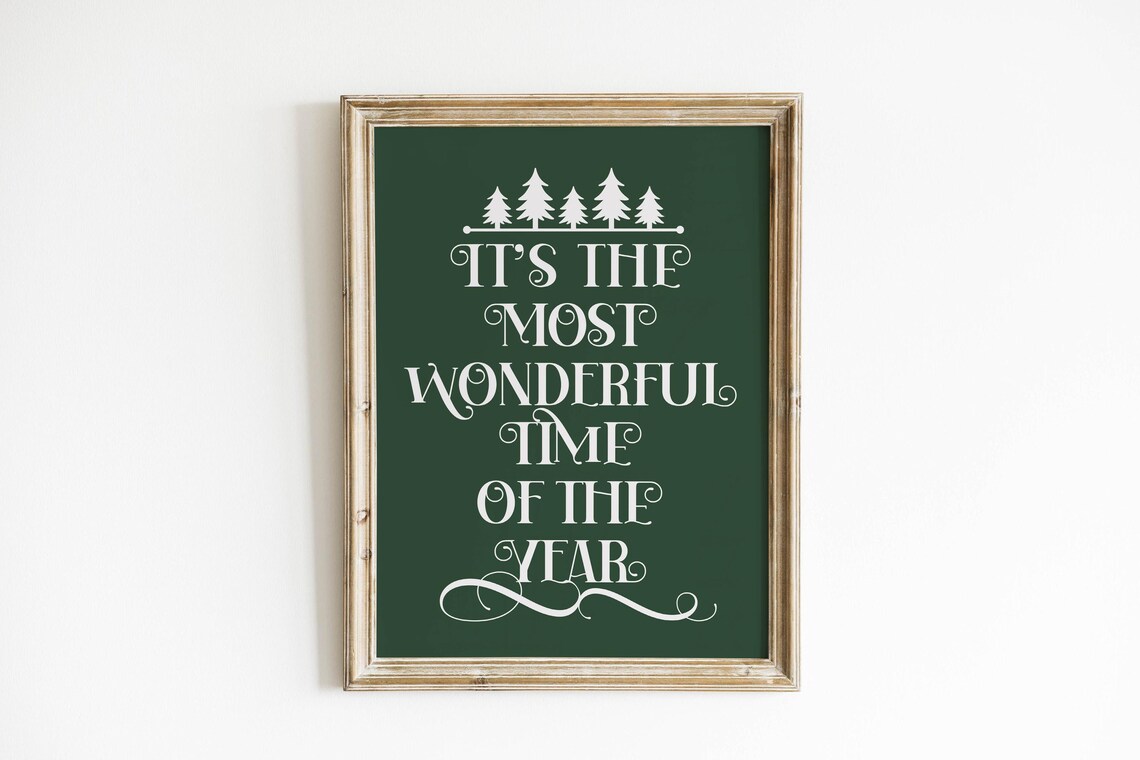 It's the Most Wonderful Time of the Year Christmas Quote Poster - Image 2