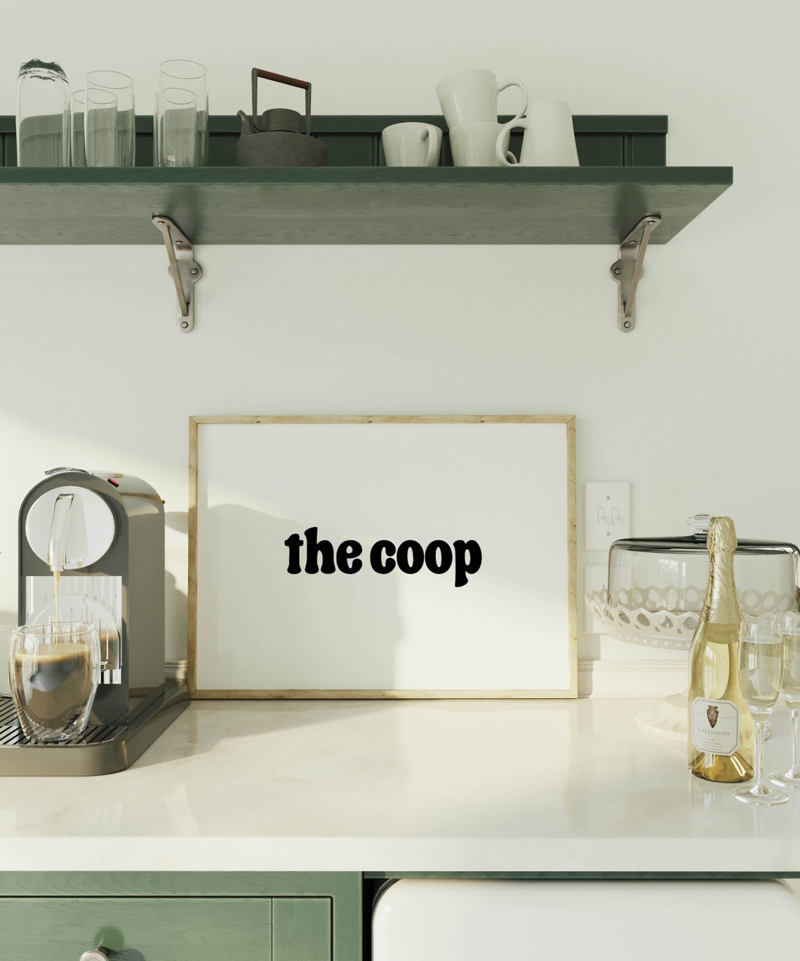 The Coop Retro Typography Farmhouse Kitchen Wall Decor Poster - Image 3