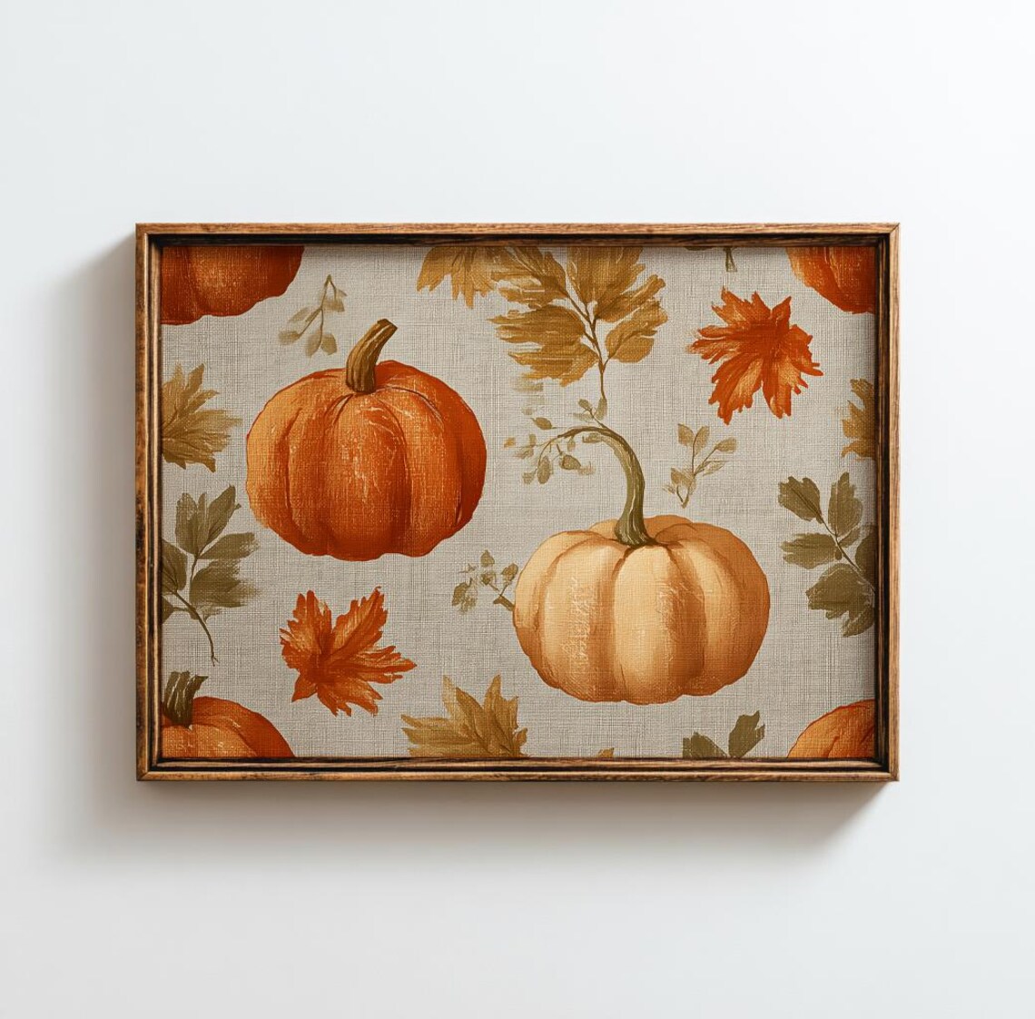 Rustic Pumpkin Wall Art Autumn Harvest Decor Cozy Fall Farmhouse Print 5091