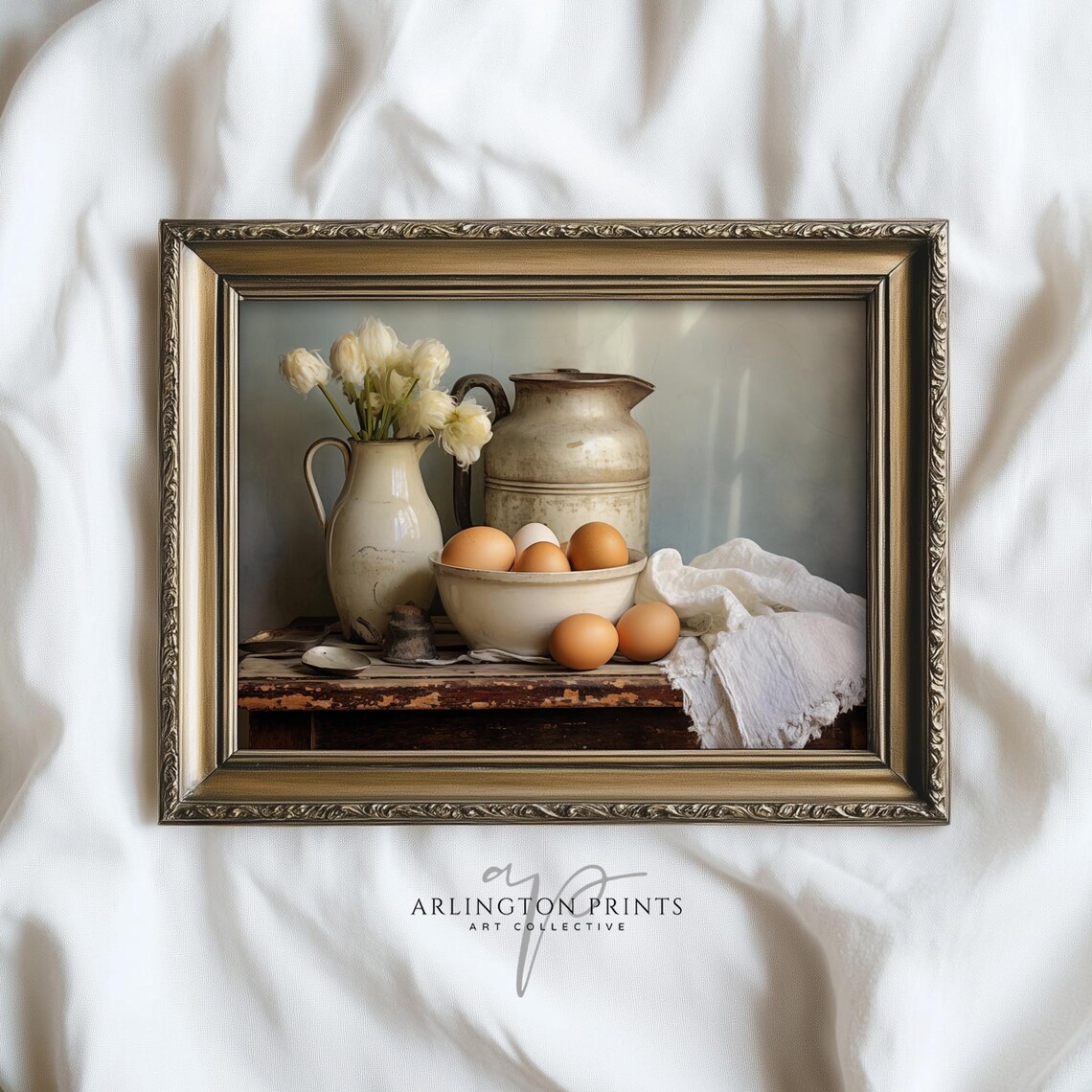 Kitchen Still Life Print, Vintage Rustic Farmhouse