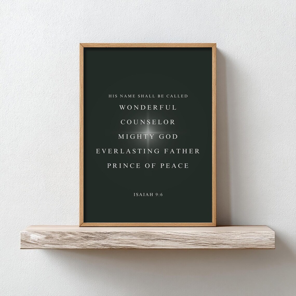 Isaiah 96 Bible Verse Wall Art Christian Scripture Print Religious Christmas Decor Minimalist Faith Poster Mailed Gicle