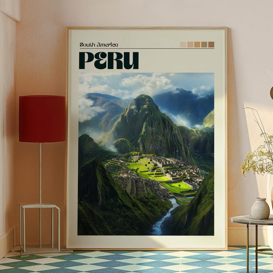Peru Machu Picchu Ancient Inca Ruins Mountain Cloud Travel Poster - Image 2