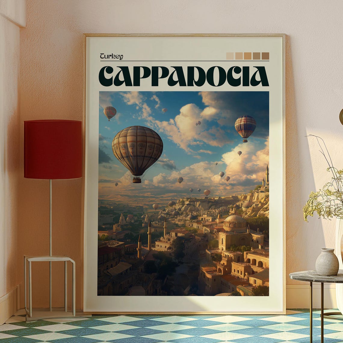 Cappadocia Travel Poster, Turkish Hot Air Balloon - Image 2