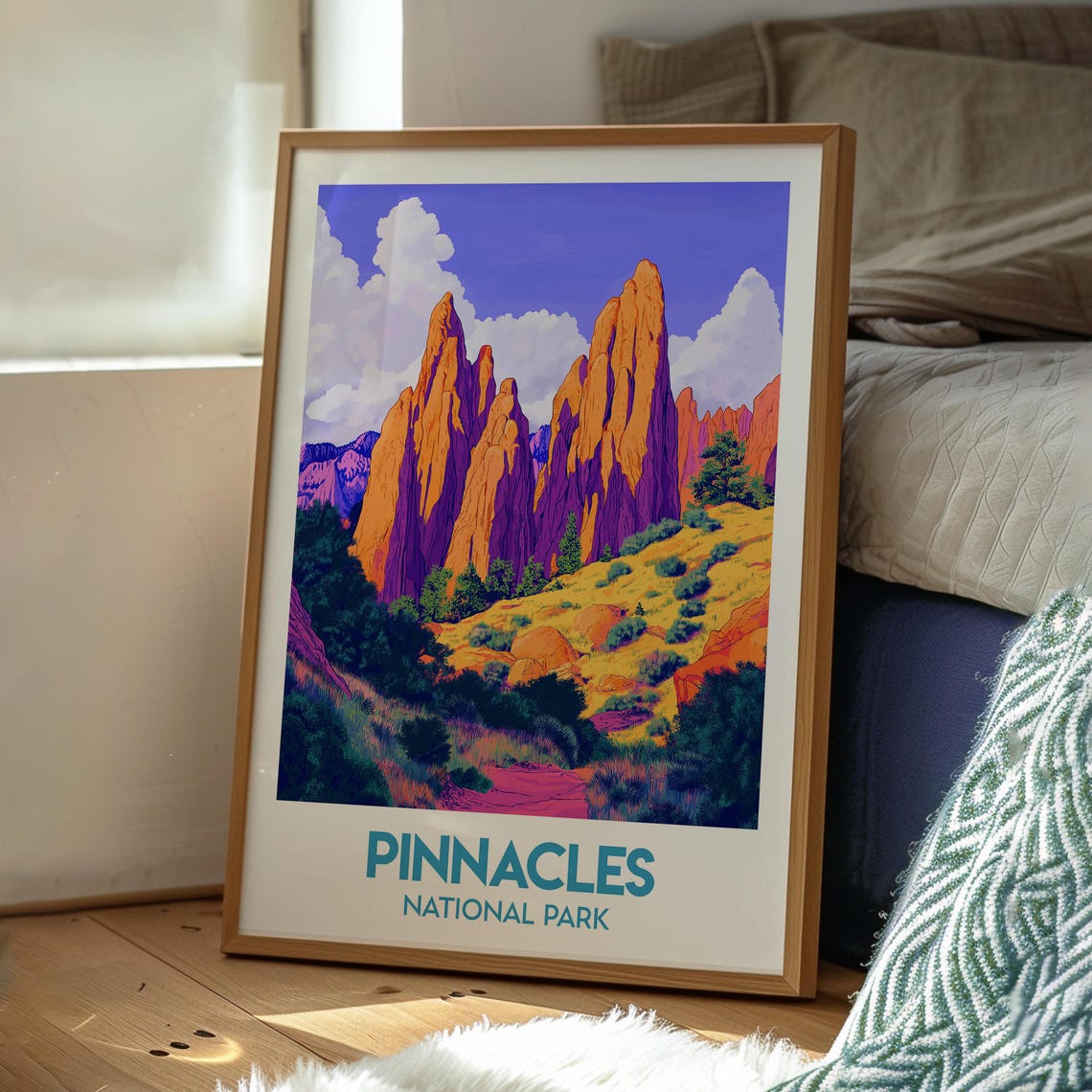 Pinnacles National Park Rock Spires Desert California Travel Poster - Image 3