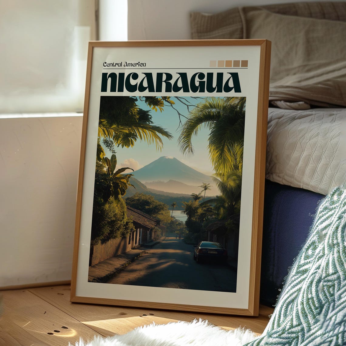 Nicaragua Corn Islands Travel Poster, Central America - Image 3