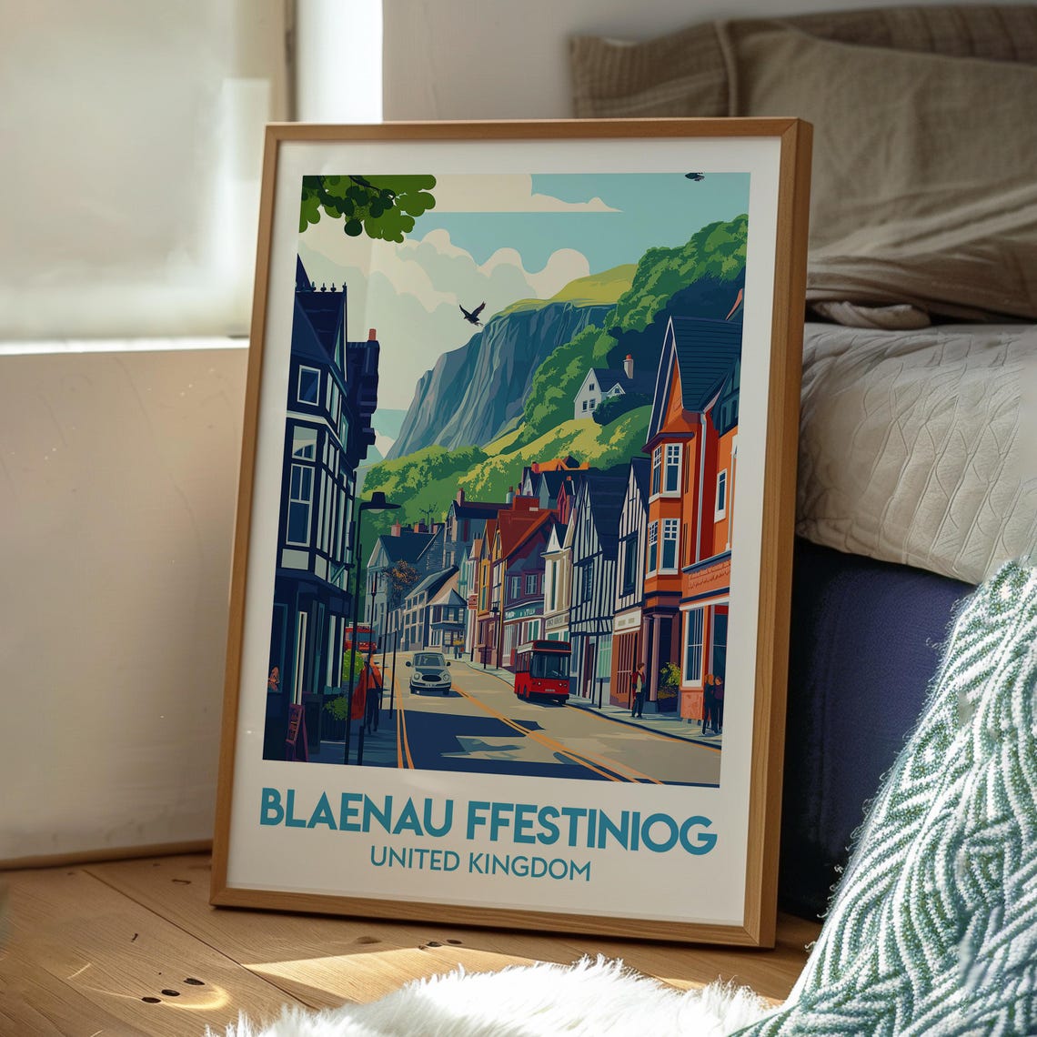 Blaenau Ffestiniog Wales Slate Valley Mining Town Travel Poster - Image 3