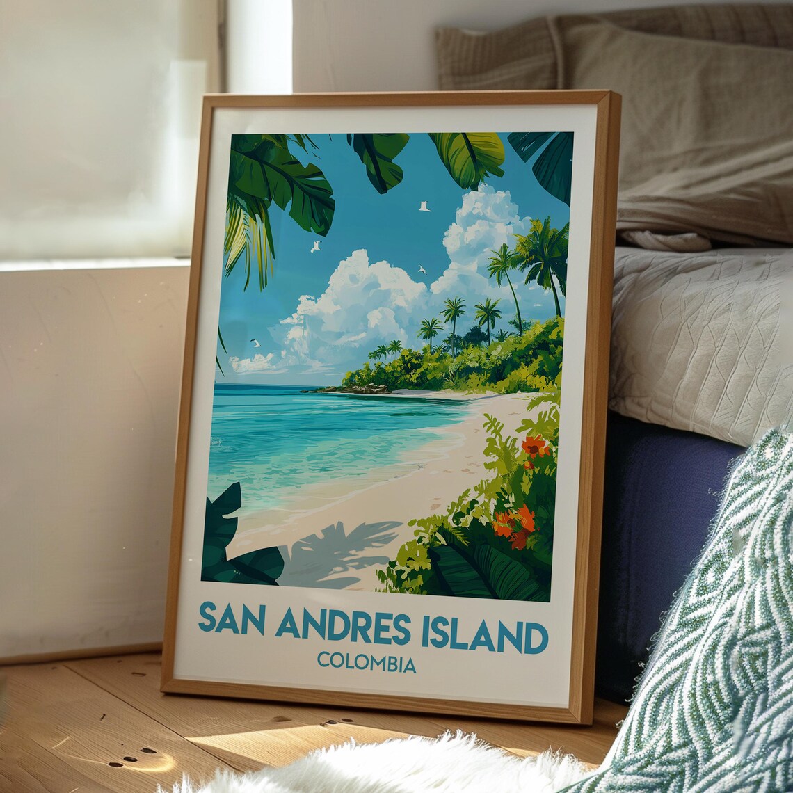 San Andres Island Colombia Tropical Beach Caribbean Paradise Travel Poster - Image 3