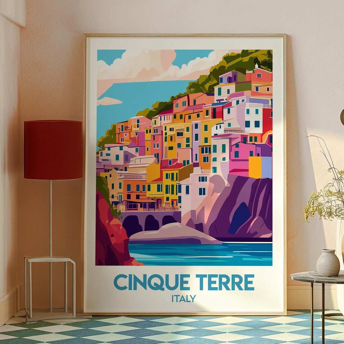 Cinque Terre Italy Colorful Cliffside Village Sea Travel Poster - Image 2