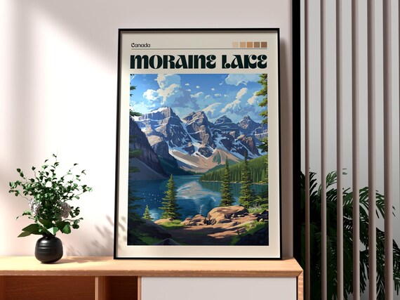 Moraine Lake Canada Banff Turquoise Lake Rocky Mountains Poster