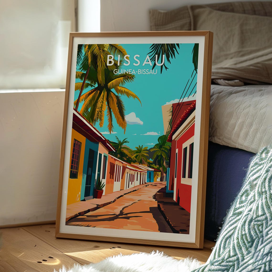 Bissau Travel Print Guinea Bissau Wall Art Bissau Poster Guinea Bissau Travel Wall Art Africa Poster Africa City Art Guinea - Image 3