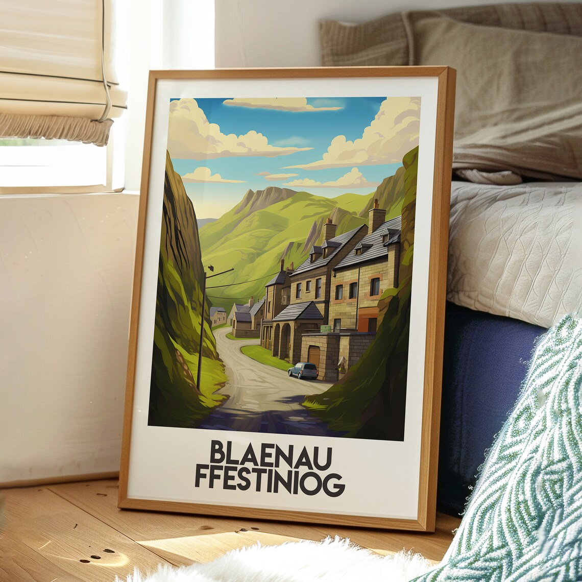 Blaenau Ffestiniog Wales Slate Quarry Town Valley Street Poster - Image 3