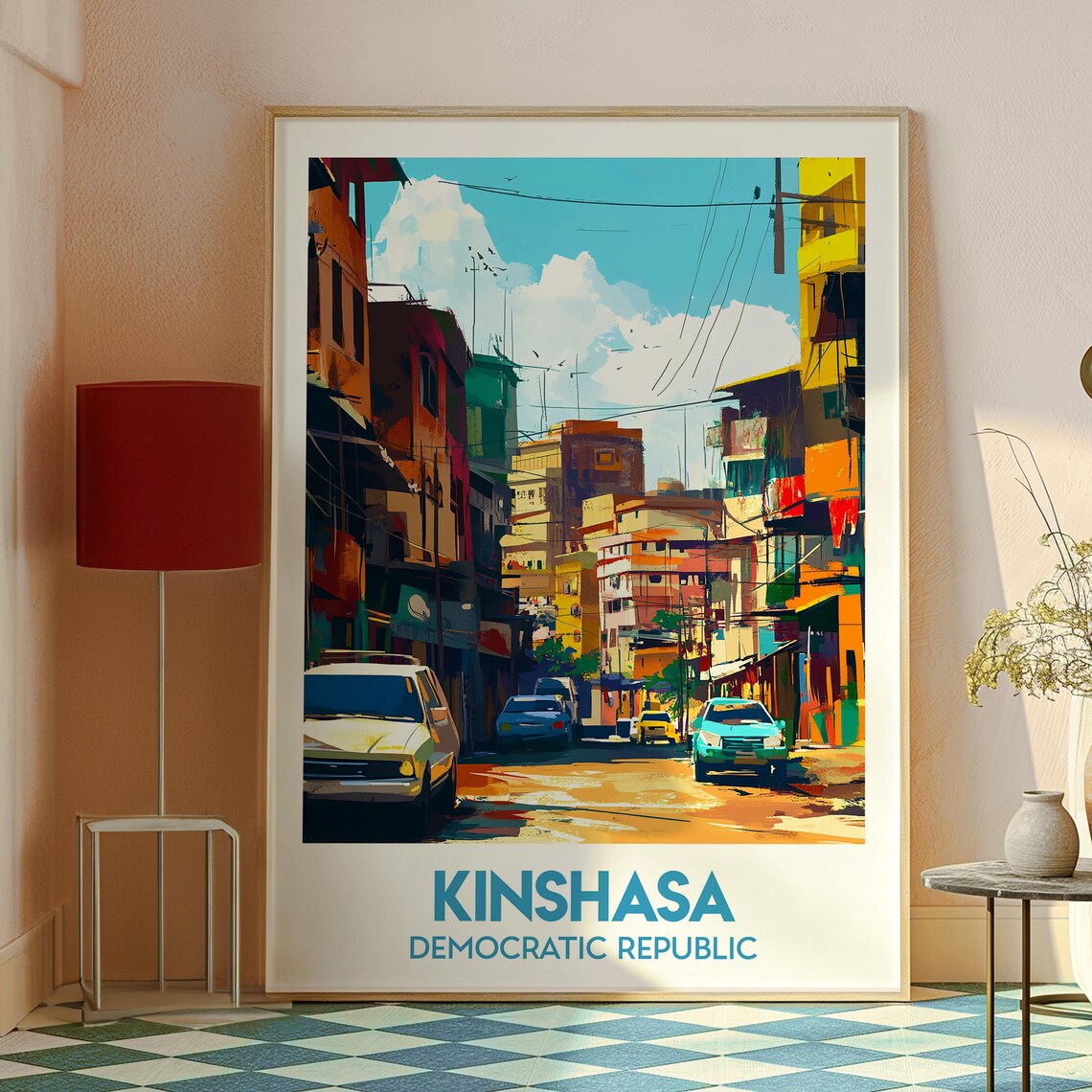 Kinshasa Democratic Republic Of Congo City Street Art Poster - Image 2