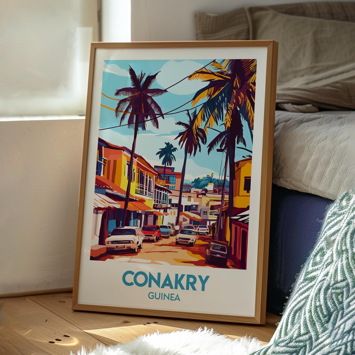 Conakry Travel Poster, Guinea City Wall Art - Image 3