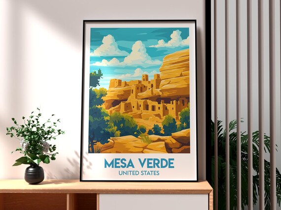 Mesa Verde United States Ancient Cliff Dwellings Colorado Poster
