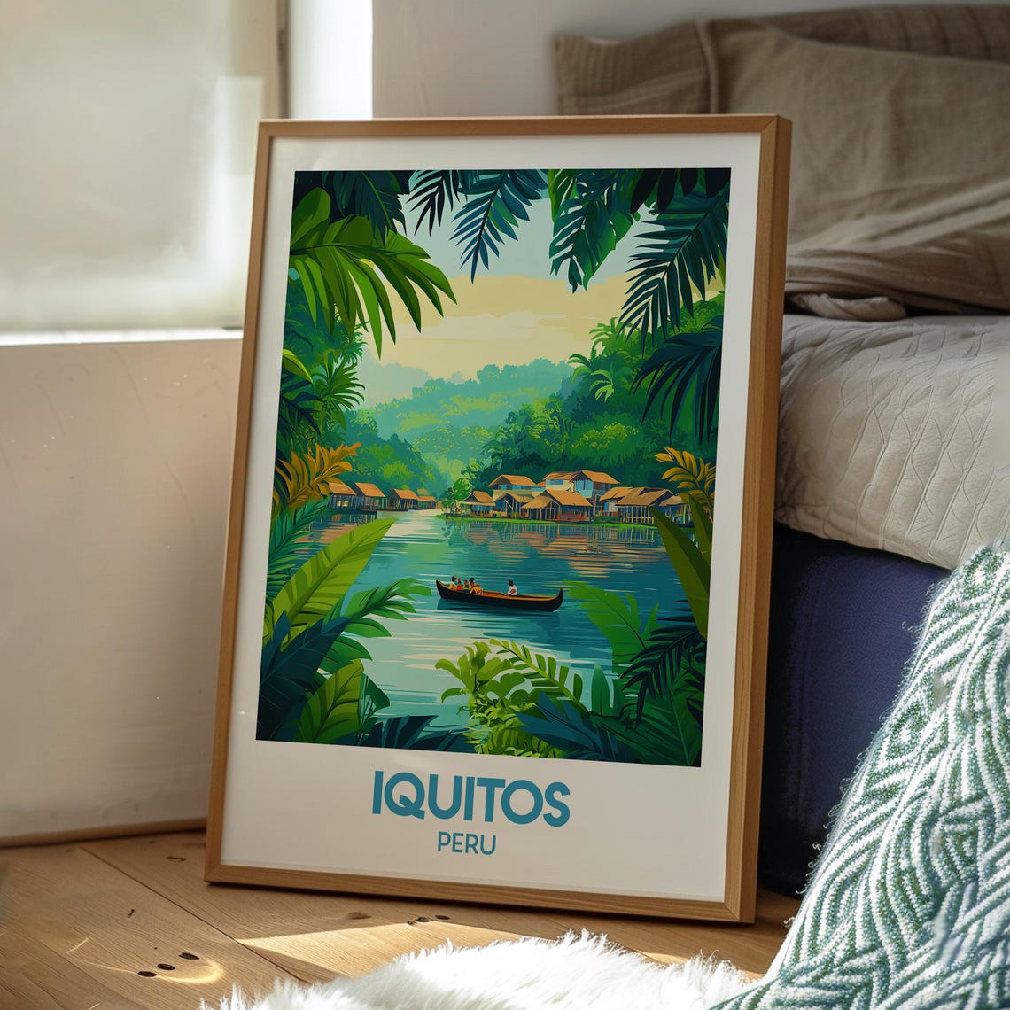 Iquitos Poster Art Peru Travel Print Wall Backpacking South America - Image 3