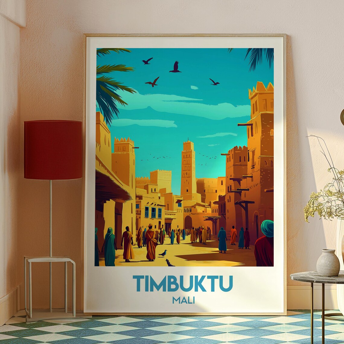 Timbuktu Mali Desert Old Town Mosque Market Africa Travel Poster - Image 2