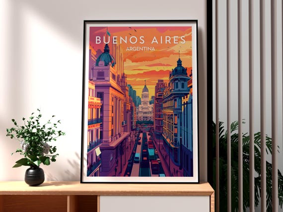 Buenos Aires Print Argentina Wall Art South America Poster Travel City