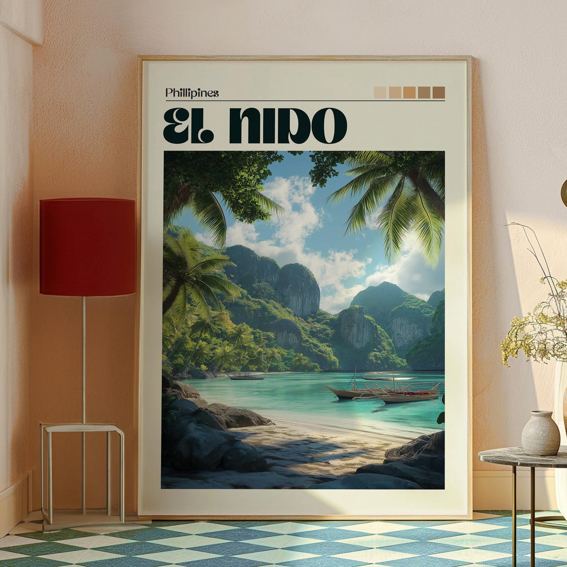 El Nido Philippines Karst Islands Turquoise Lagoon Photo Poster - Image 2