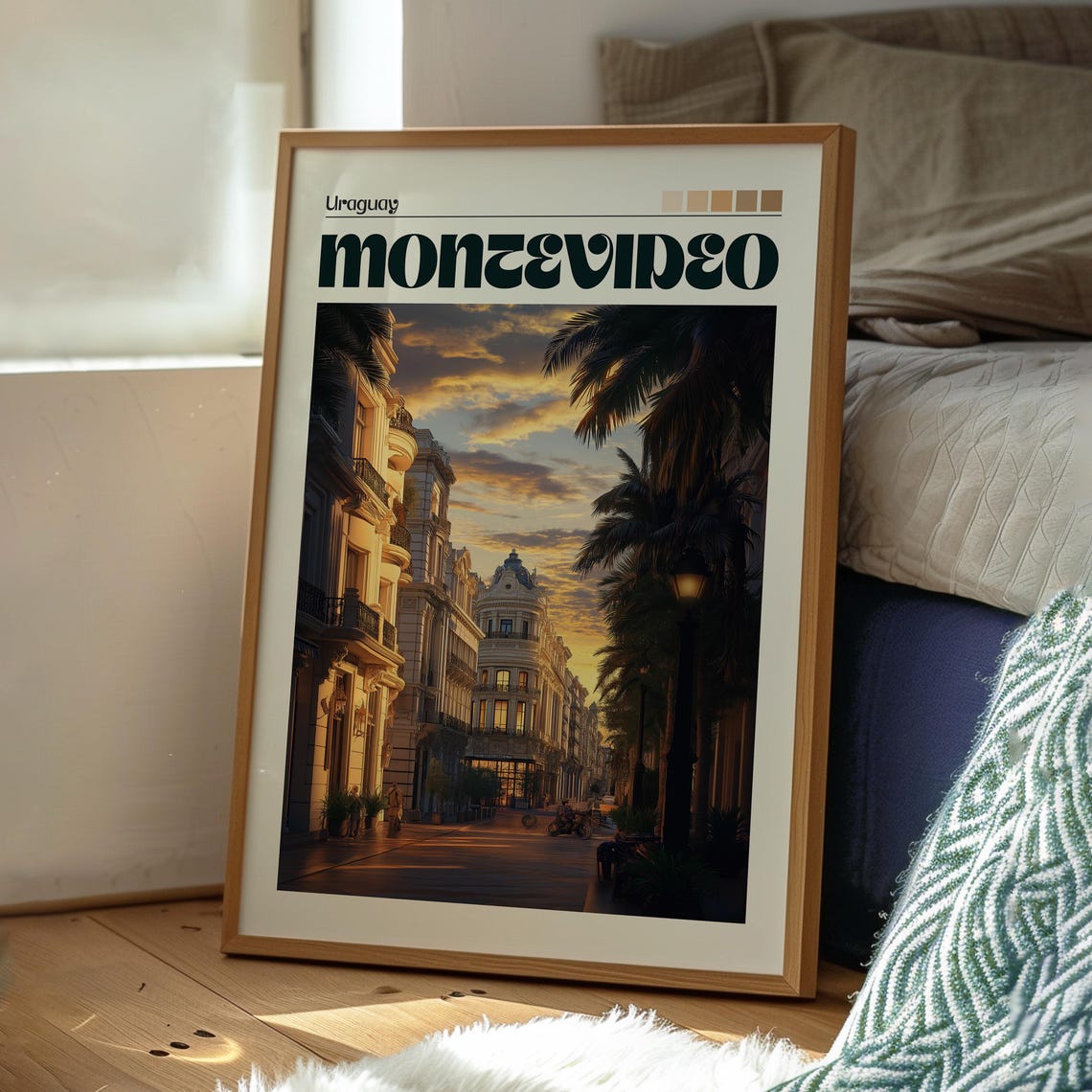 Montevideo Poster Uruguay Art Travel Print Wall Backpacking South America - Image 3