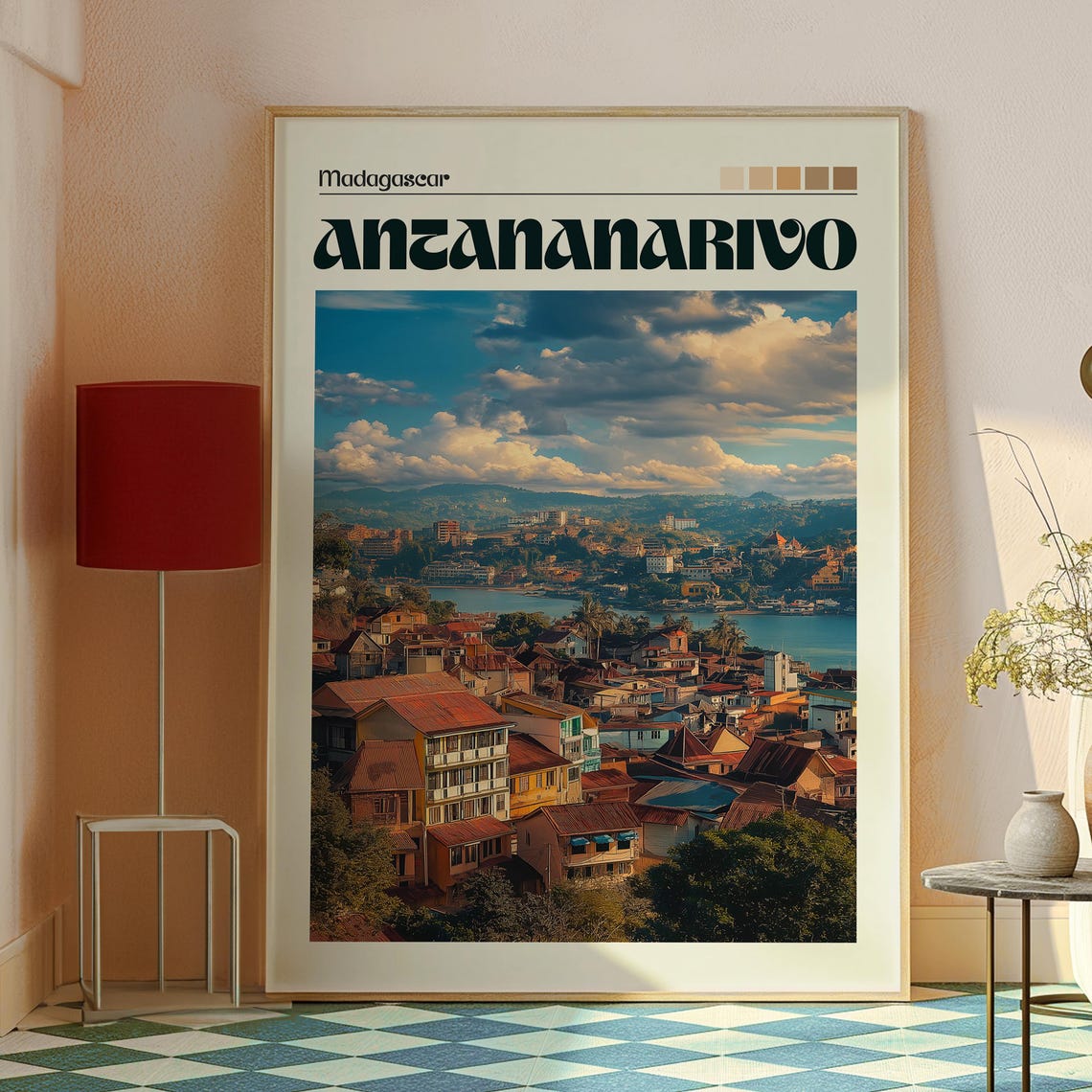 Antananarivo Madagascar City Hills Panorama Vintage Travel Poster - Image 2