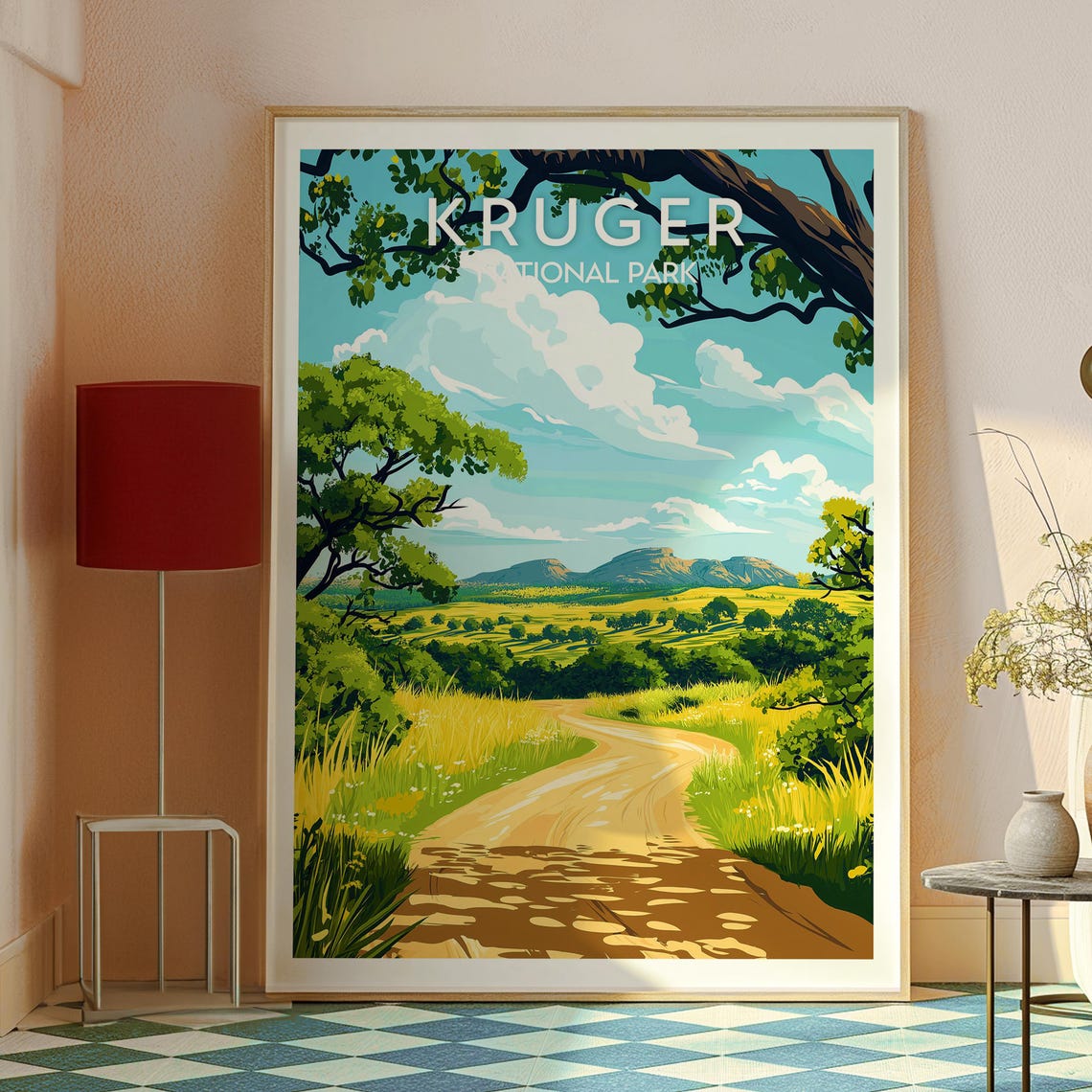 Kruger National Park South African Savanna Road Travel Poster - Image 2
