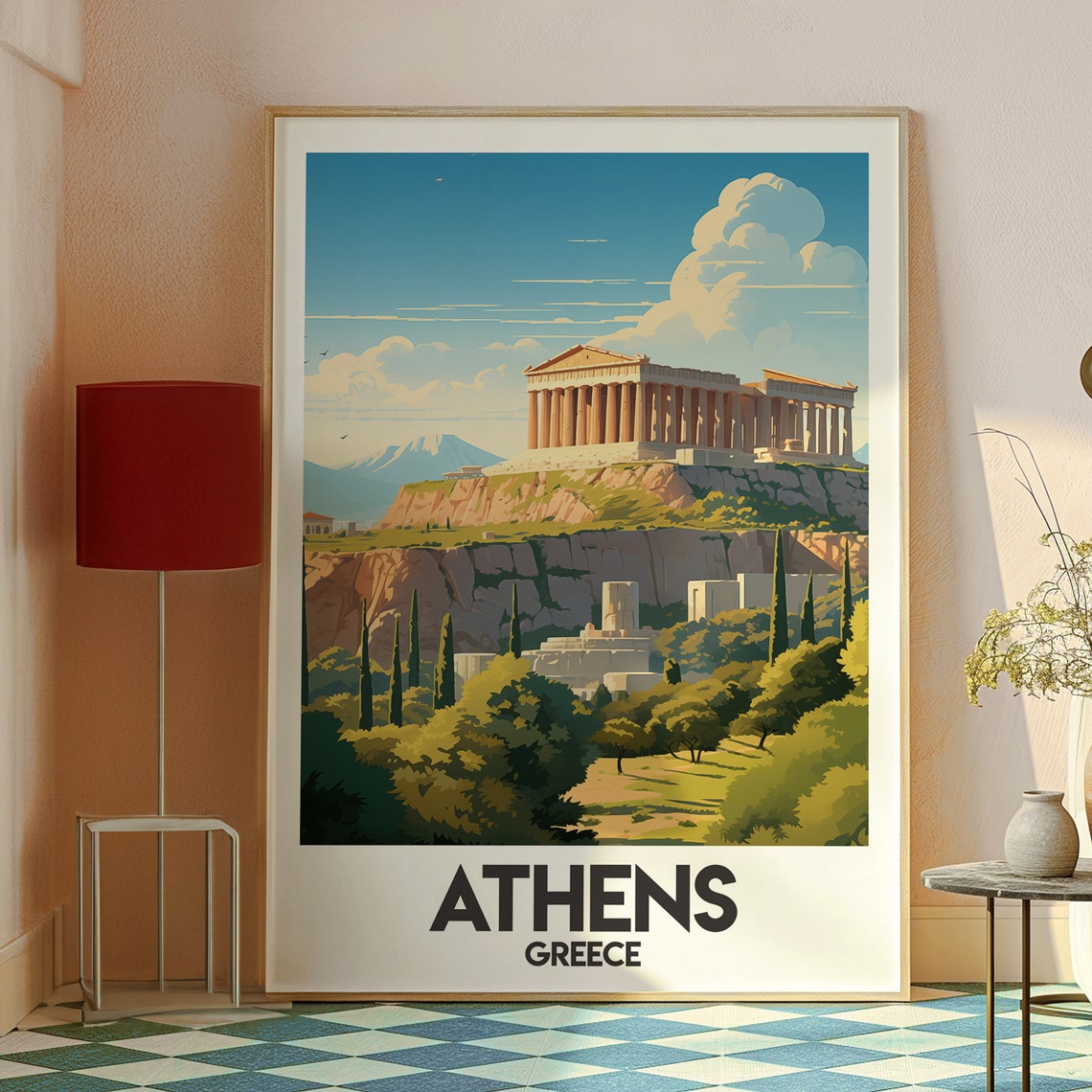 Athens Greece Acropolis Parthenon At Golden Hour Travel Poster - Image 2