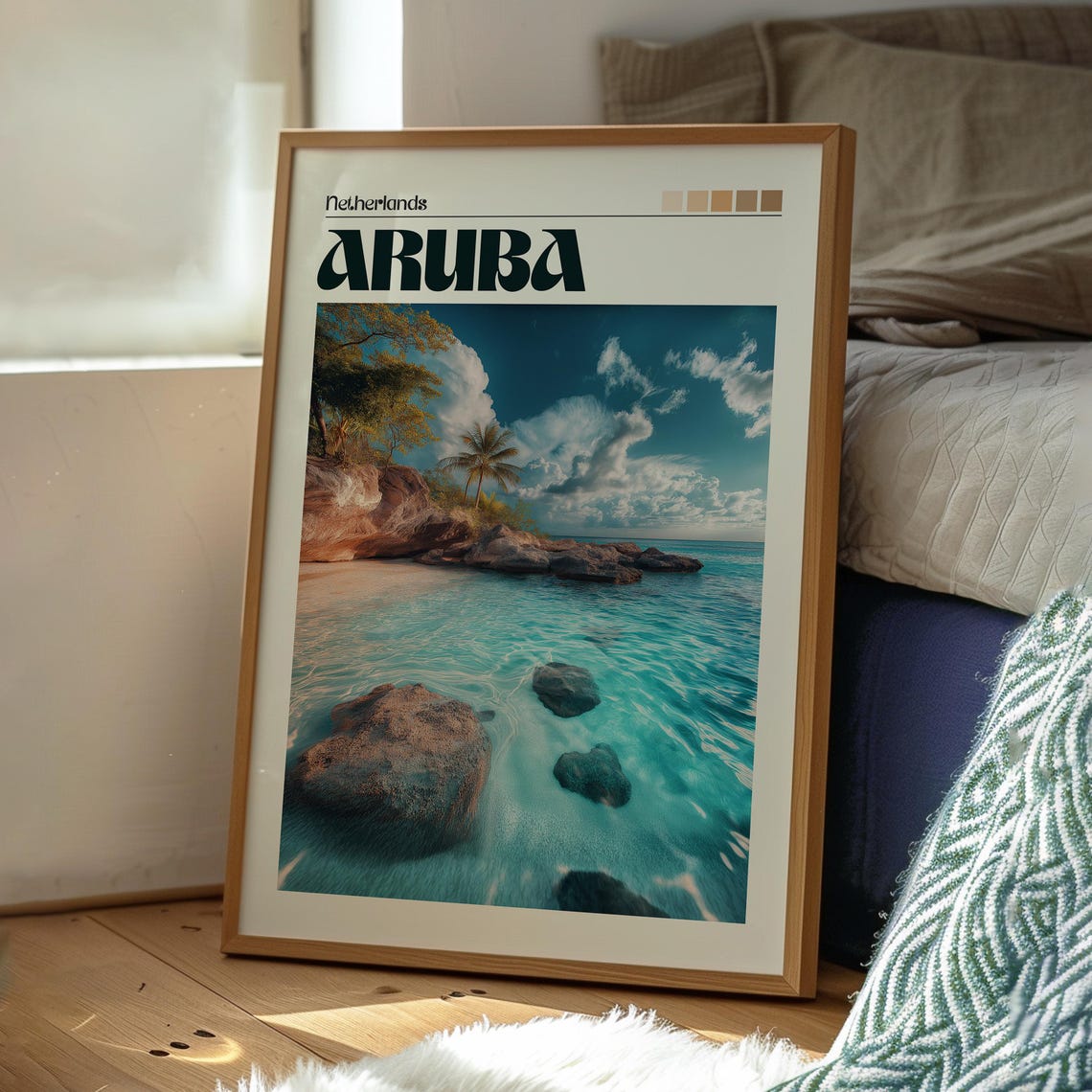 Aruba Travel Print The Caribbean Wall Art Beach Gift For Traveller - Image 3