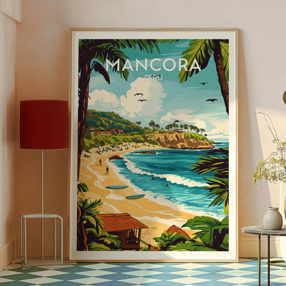 Mancora Poster Art Peru Travel Print Wall Backpacking South America - Image 2