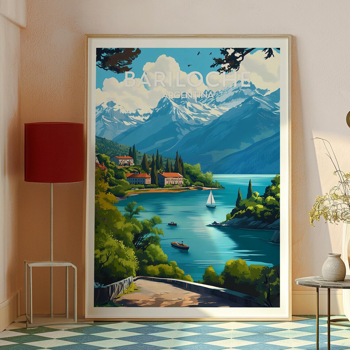 Bariloche Argentina Patagonian Lake Andes Snowy Peaks Poster - Image 2