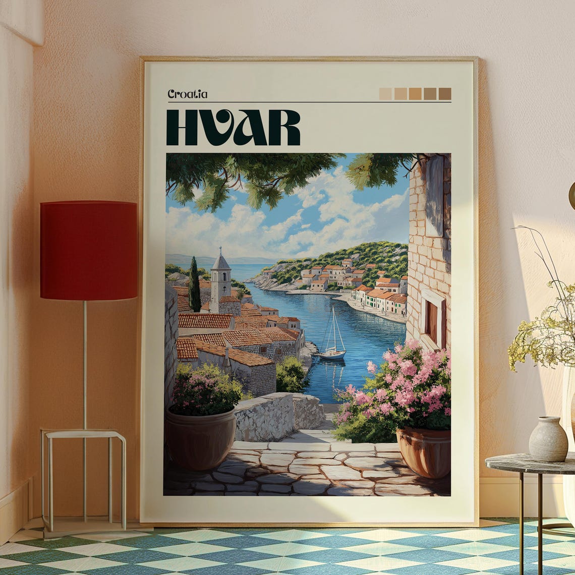 Hvar Croatia Travel Poster, Island Wall Art - Image 2