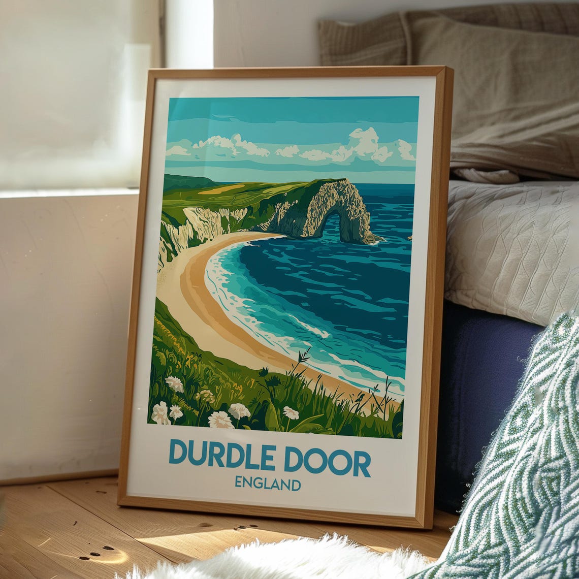 Durdle Door England Jurassic Coast Limestone Arch Travel Poster - Image 3