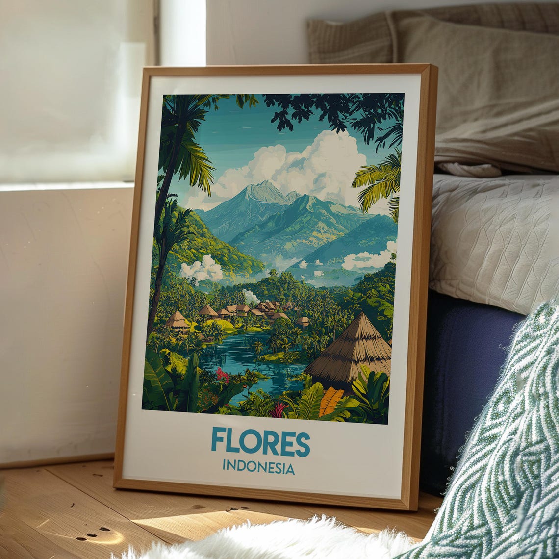 Flores Travel Print Indonesia Wall Art Island Sunda Islands Poster Backpacking Gift - Image 3