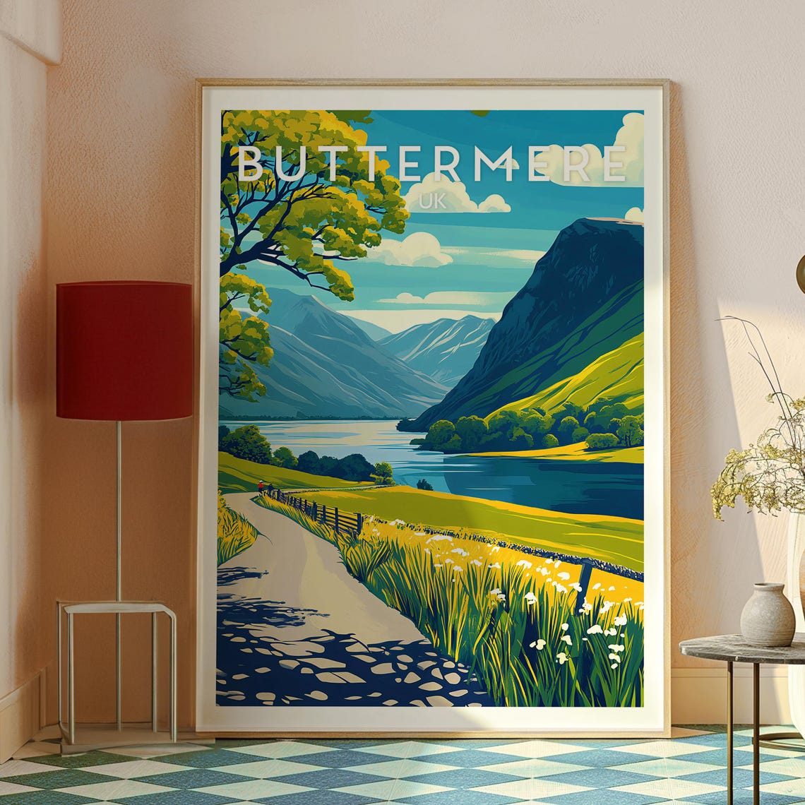 Buttermere Print The Lake District Wall Art Poster Travel Uk Countryside Hiking - Image 2