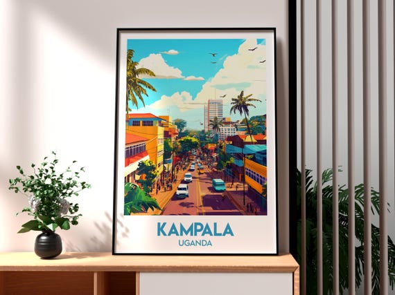 Kampala Travel Print Uganda Wall Art Poster Africa City